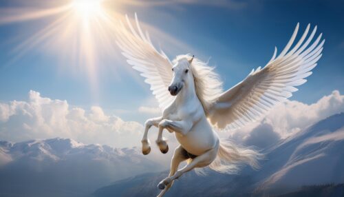 自由に空を飛ぶペガサス。動物占い。