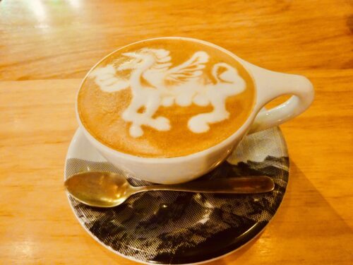 ペガサスのラテアート